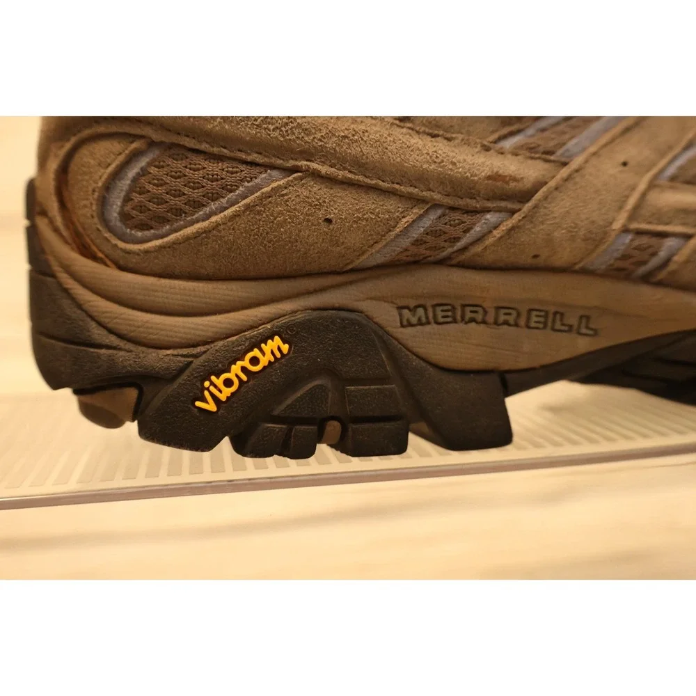 Merrell Granite Mid‎ Waterproof Hiking Boots Women's 10 Vibram Suede Mesh Brown